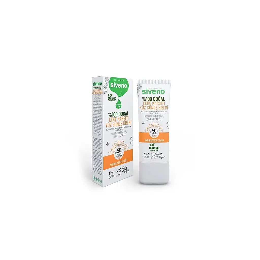 Siveno Mineral Filtreli Leke Karşıtı Yüz Güneş Kremi SPF50+ 30 ml