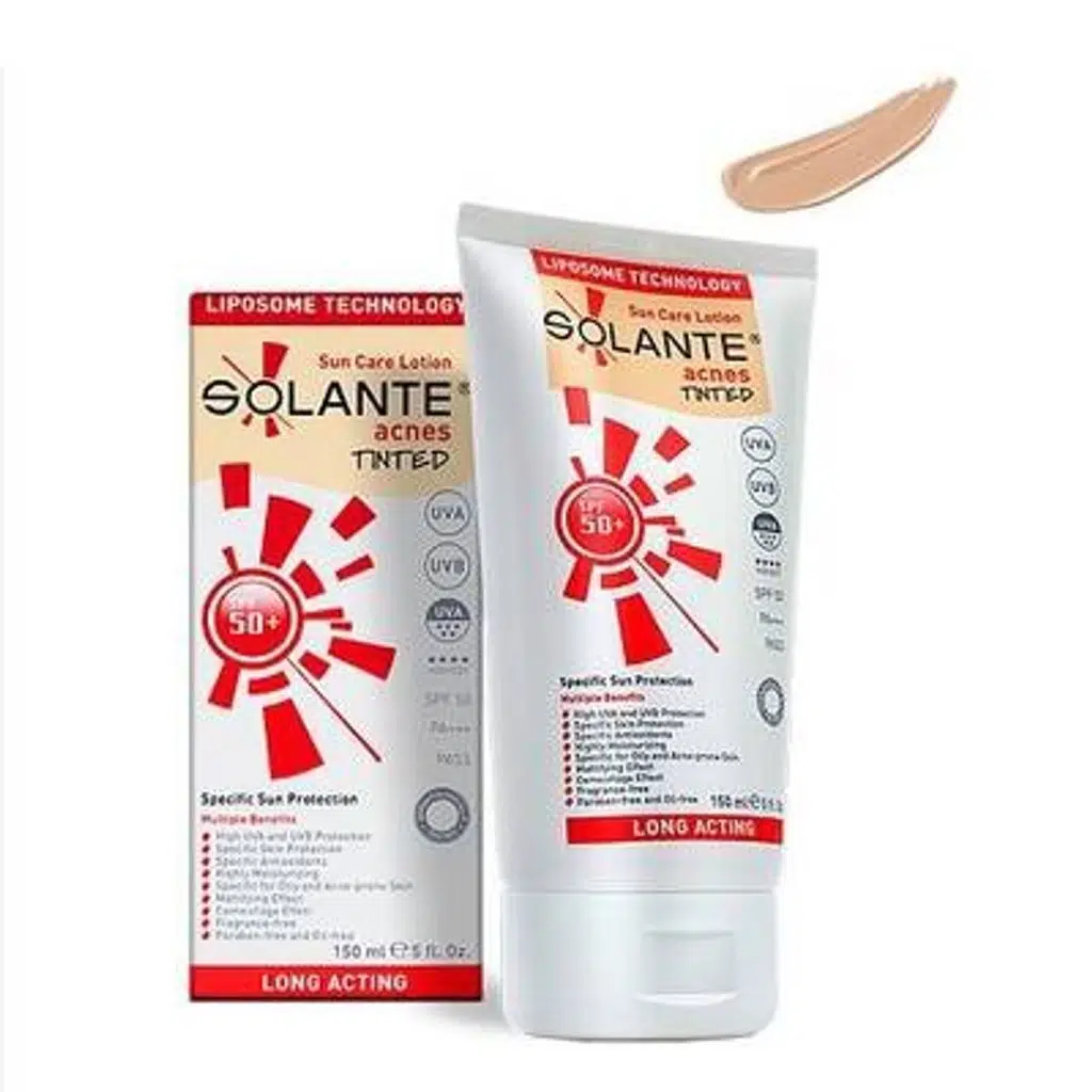 Solante Acnes Camouflage Soin Solaire Lotion Tinted SPF50 150 ml