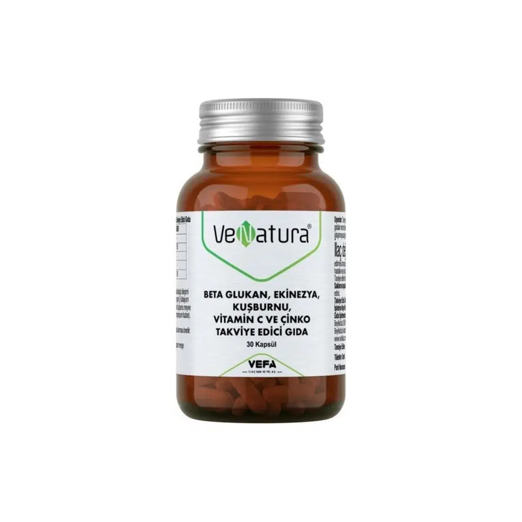 Venatura Beta Glukan Ekinezya Kuşburnu C Vitamini Çinko 30 Kapsül