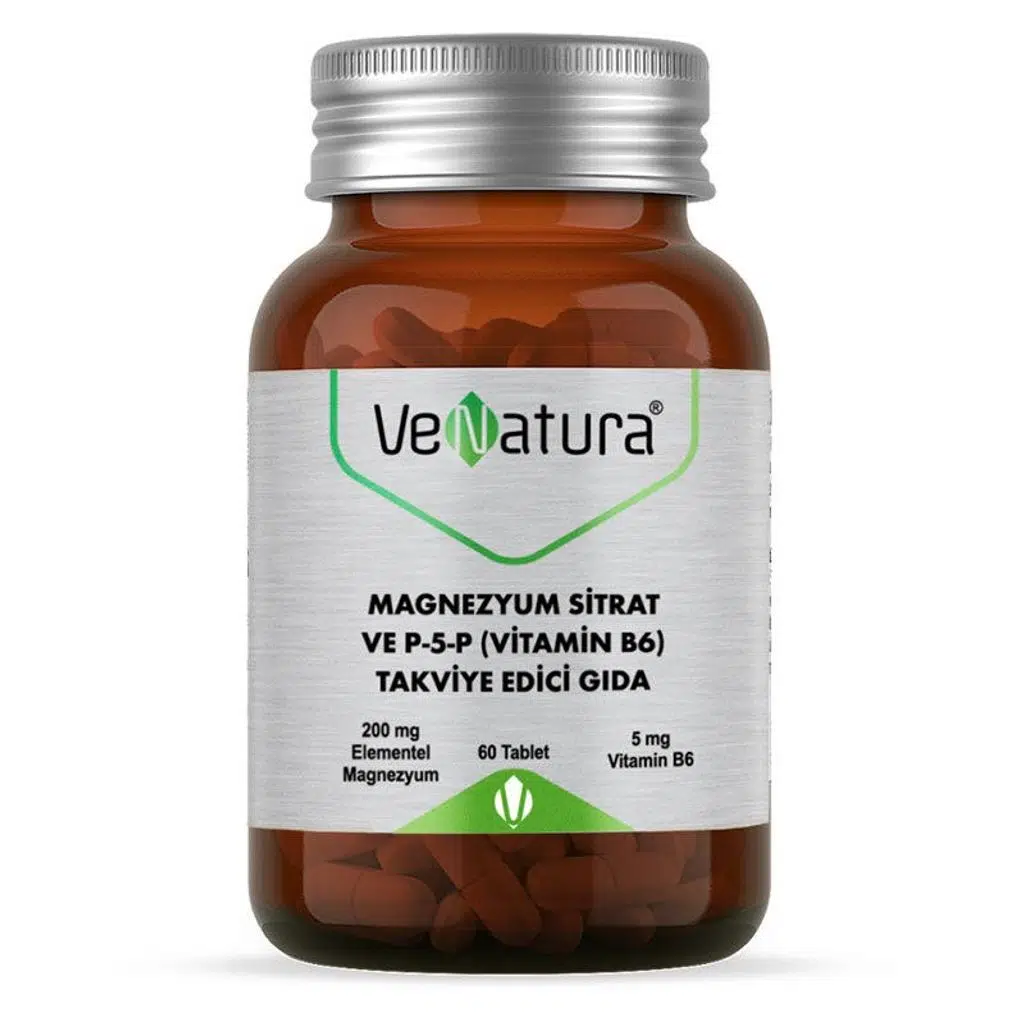 Venatura Magnezyum Sitrat ve P5P Vitamin B6 60 Tablet