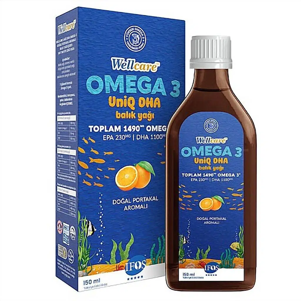 Wellcare Omega 3 Doğal Portakal Aromalı Balık Yağı 150 ml