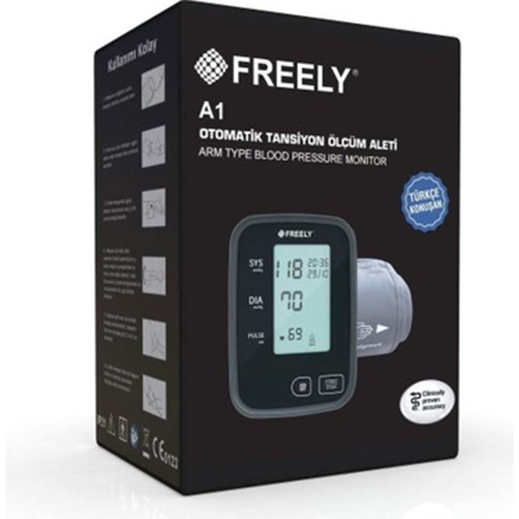 Freely A1 Tansiyon Aleti Türkçe Konuşan 2 Kullanıcılı Hafızalı 10 Adet