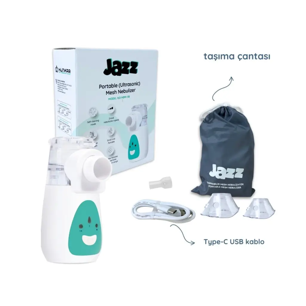 Jazz Taşınabilir Ultrasonik Mesh Nebülizatör 10 Adet