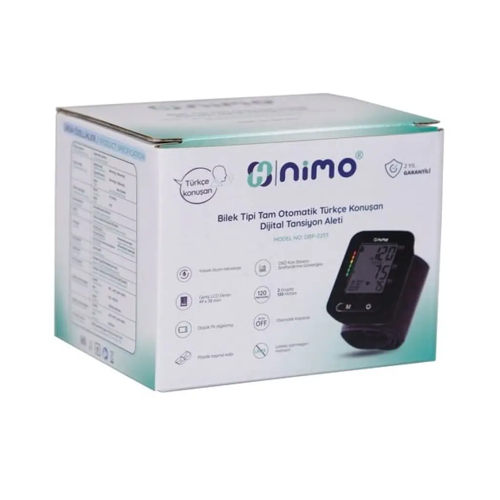 Nimo Tansiyon Aleti Bilekten Konuşan Dbp-2253 10 Adet