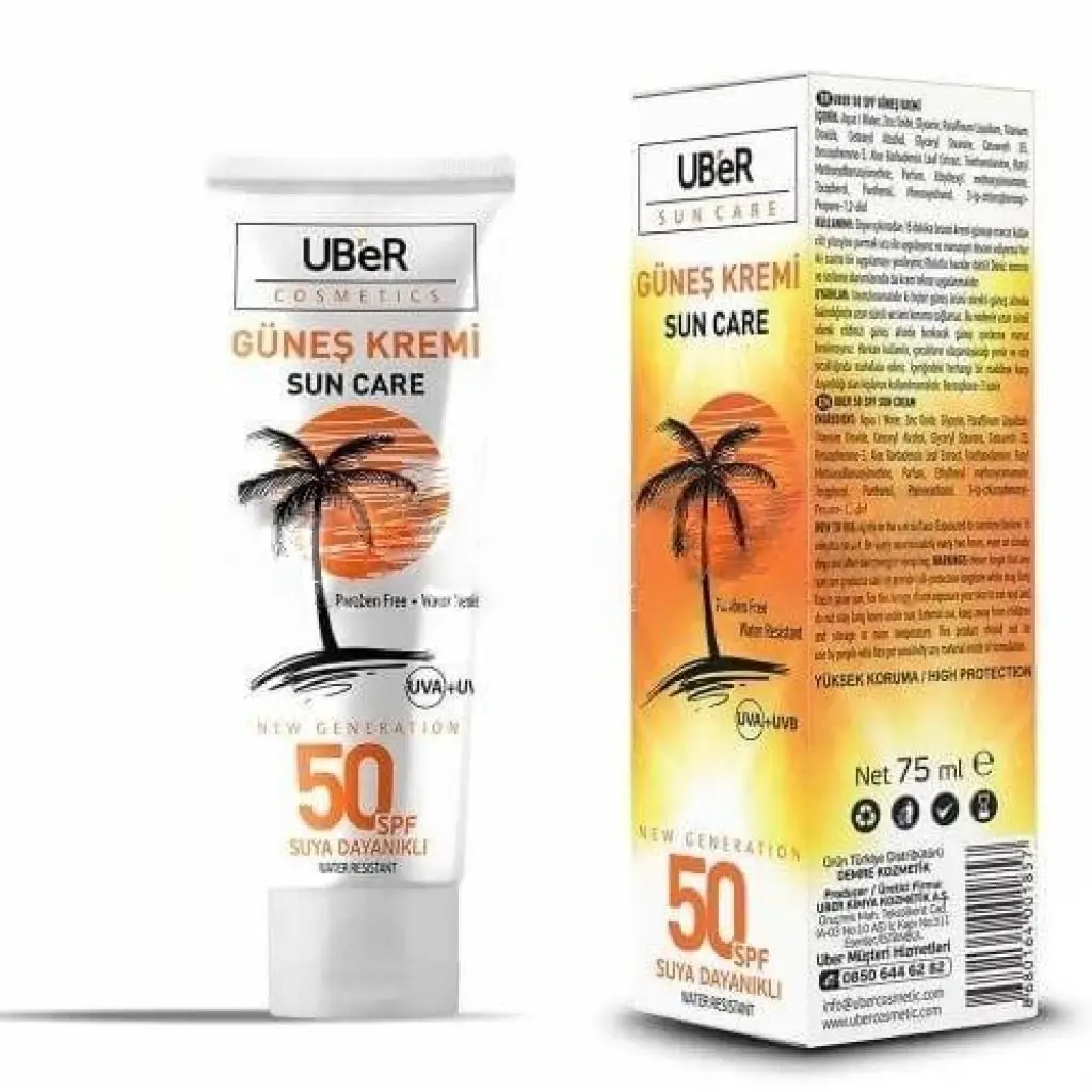 Uber Güneş Kremi SPF50 75 ml 100 Adet