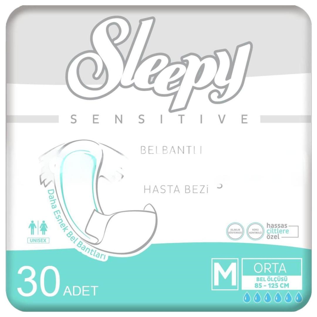 Sleepy Yetişkin Hasta Bezi Medium 30 Adet - 10 Paket