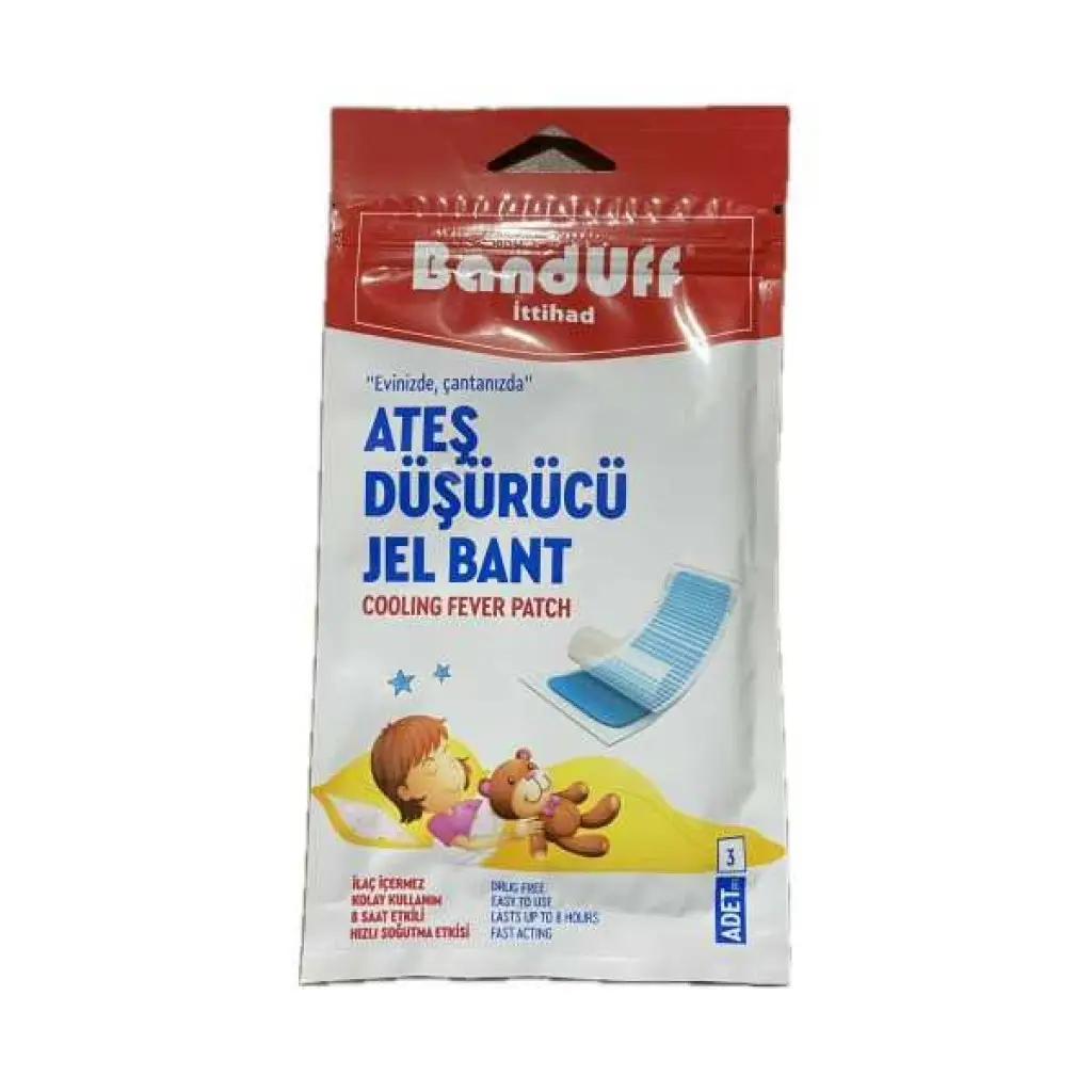 Banduff Ateş Düşürücü Jel Bant 3’lü 100 Adet