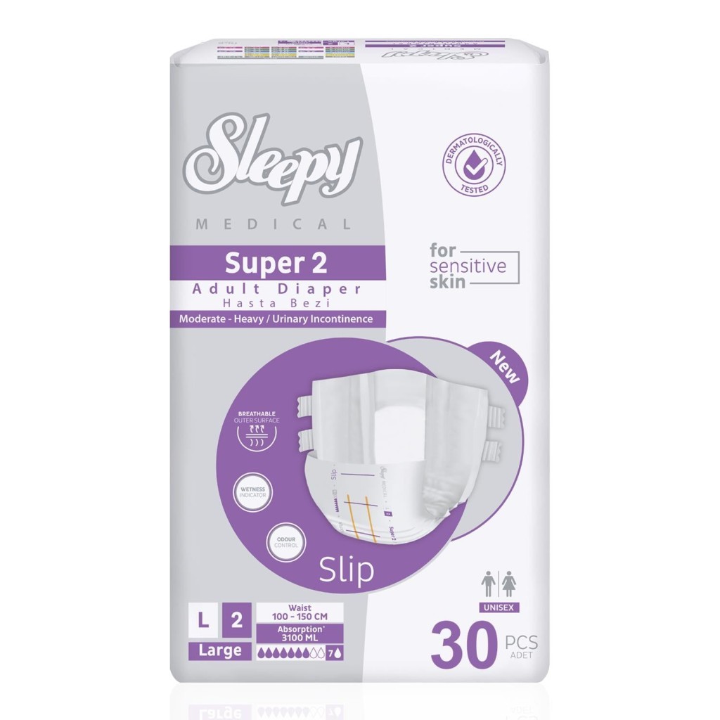 Sleepy Medikal Bel Bantlı Hasta Bezi Large 30’lu 10 Adet