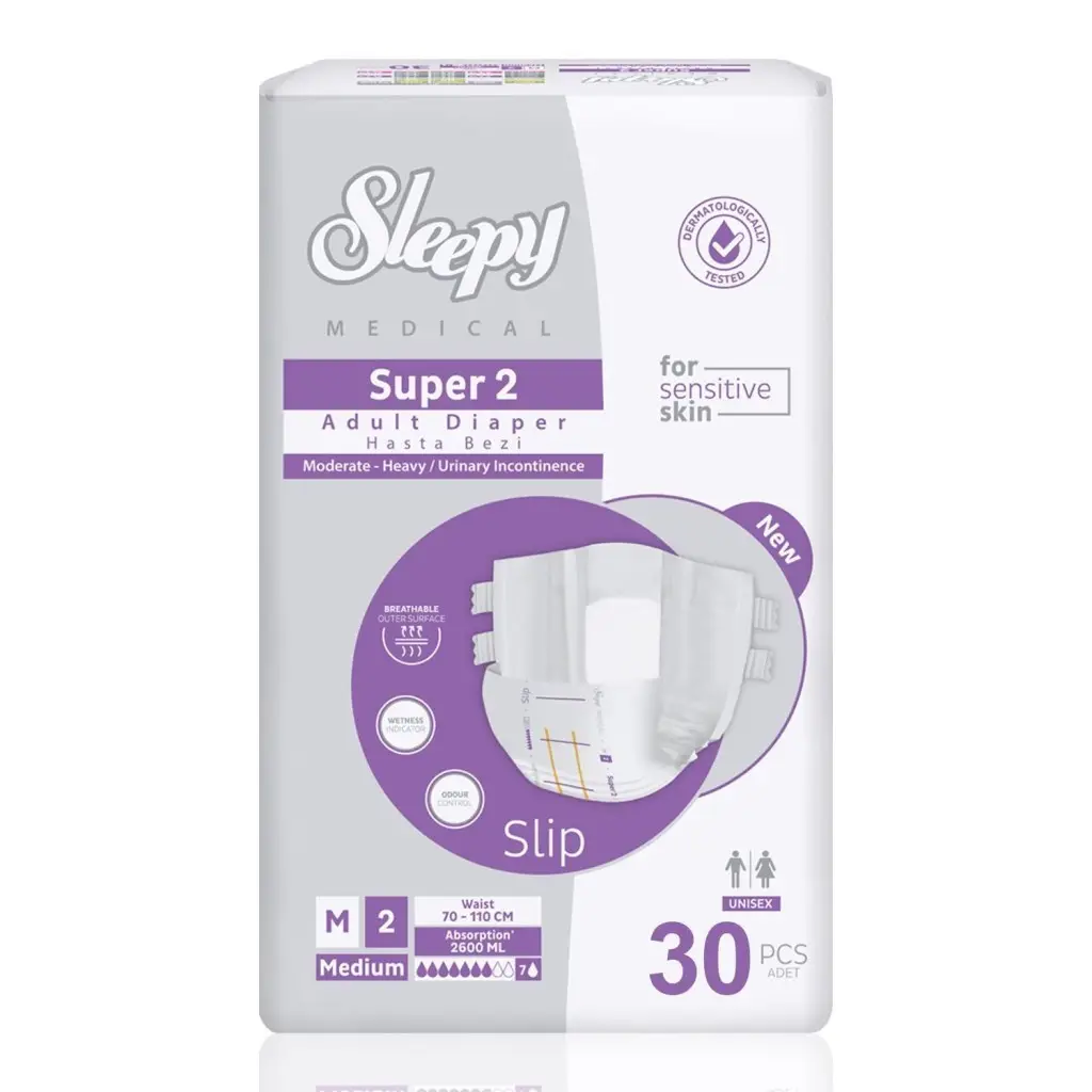 Sleepy Medikal Bel Bantlı Hasta Bezi Medium 30’lu 5 Adet