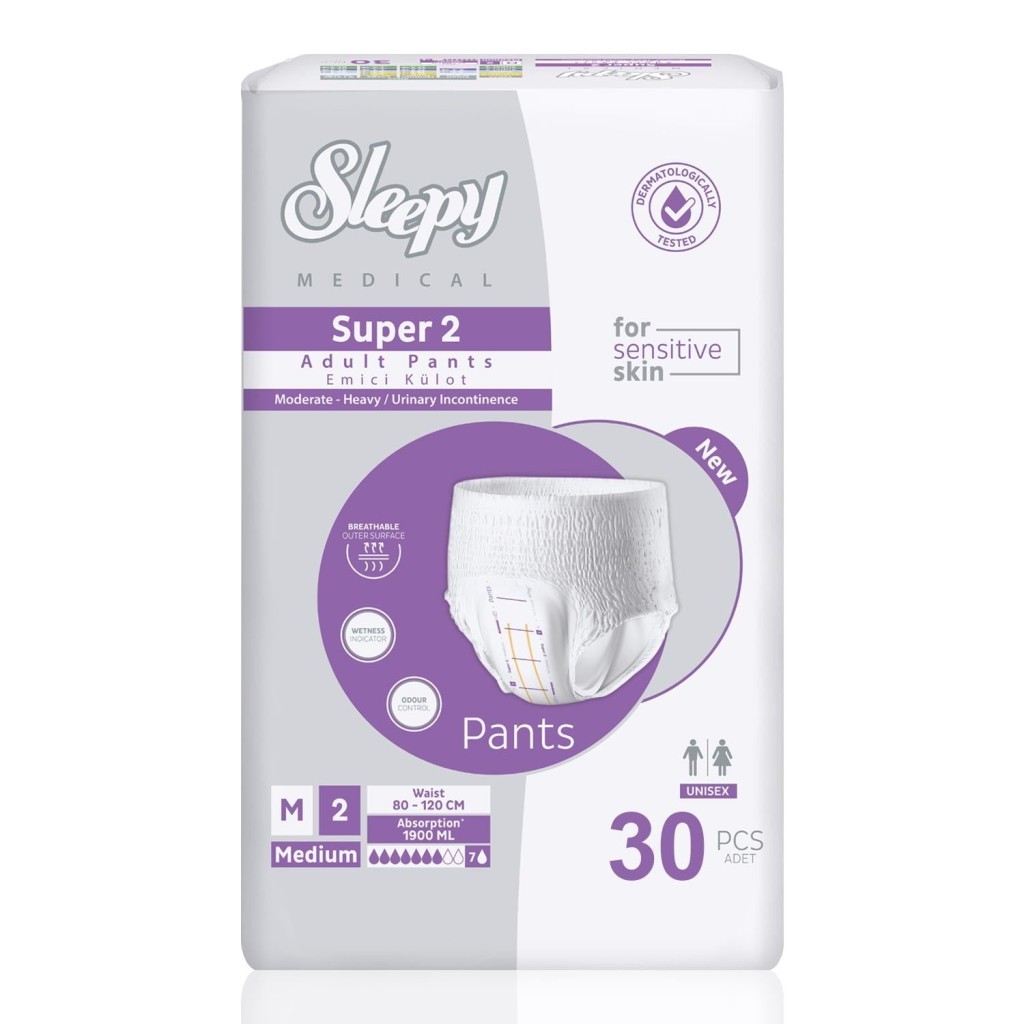 Sleepy Medikal Süper Külotlu Hasta Bezi Medium 30’lu 10 Adet