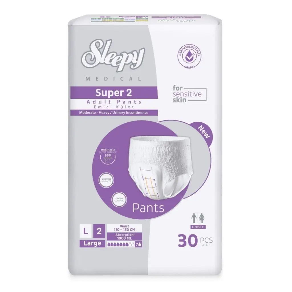 Sleepy Medikal Süper Külotlu Hasta Bezi Large 30’lu 5 Adet