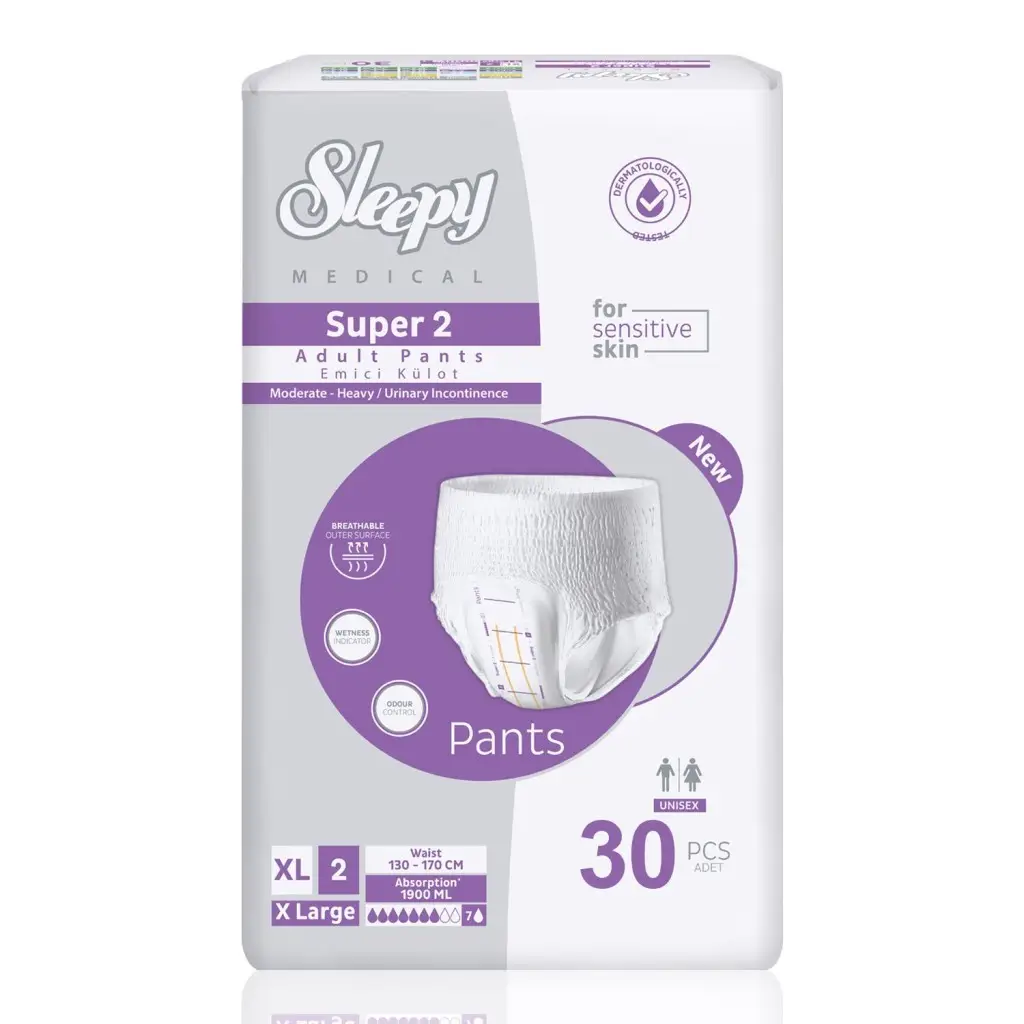 Sleepy Medikal Süper Külotlu Hasta Bezi xLarge 30’lu 5 Adet