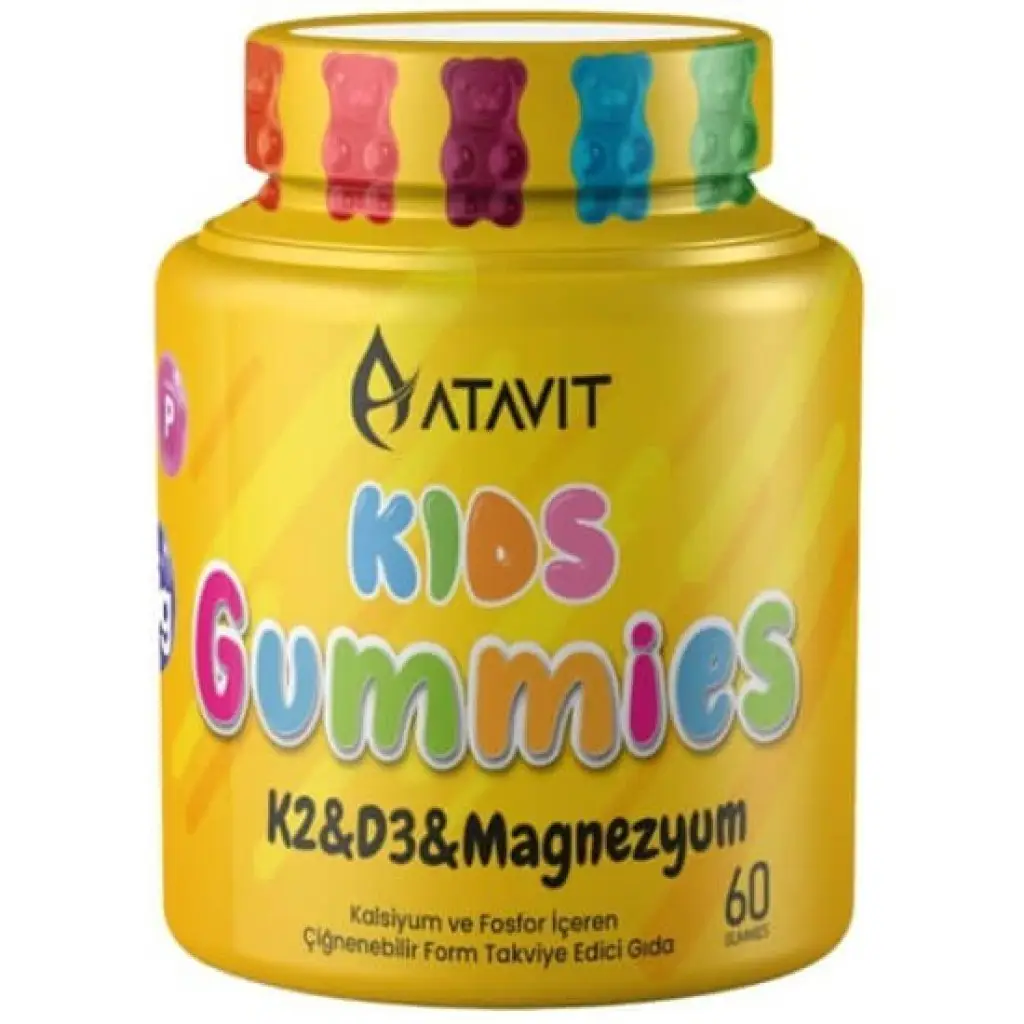 Atavit Kids D3 K2 Magnezyum 60 Gummies 30 Adet