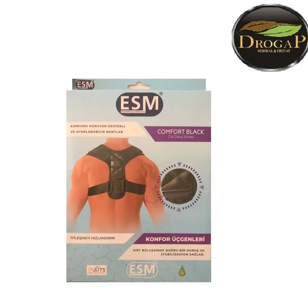 Esm Dik Duruş Korsesi Comfort Black - Bedensiz 20 Adet