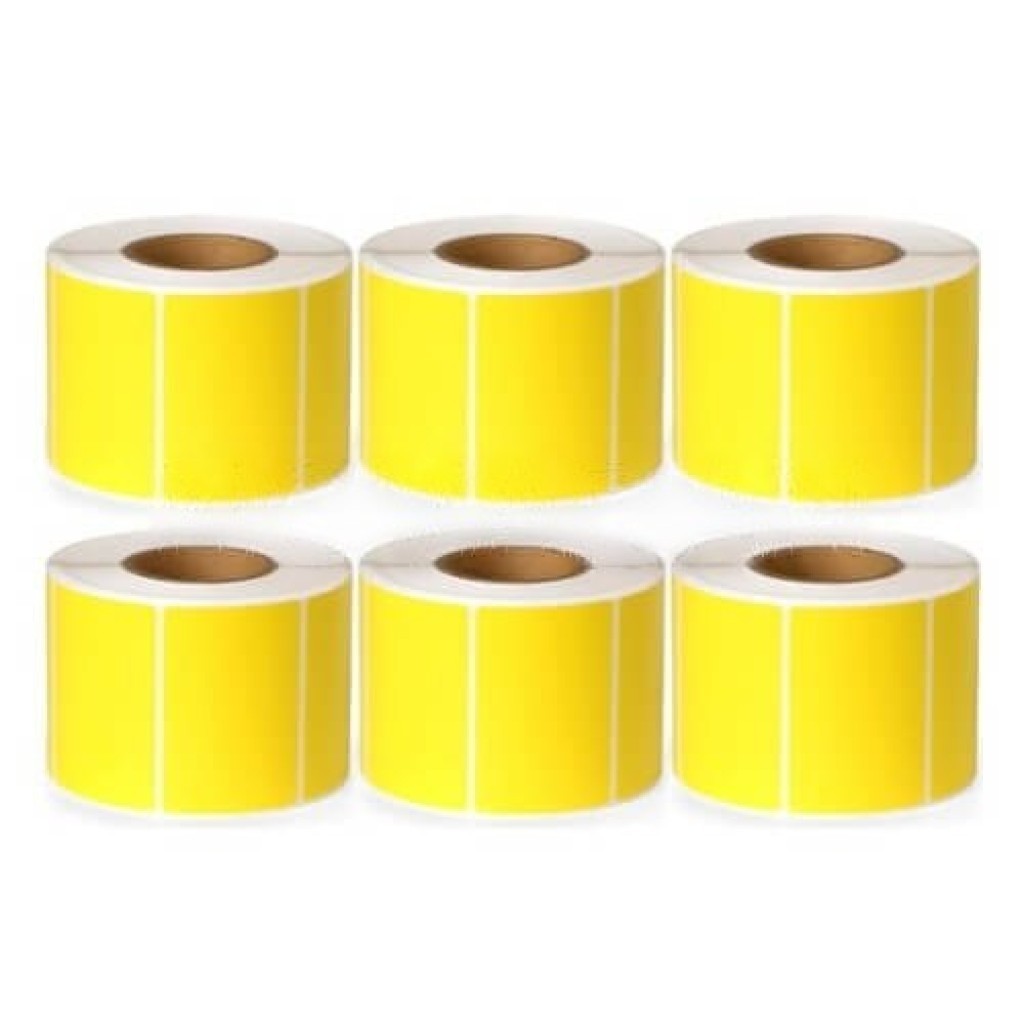 Jenbol Sarı Termal Etiket 40 mm x 60 mm 1000’li Sarım 6’lı 5 Adet