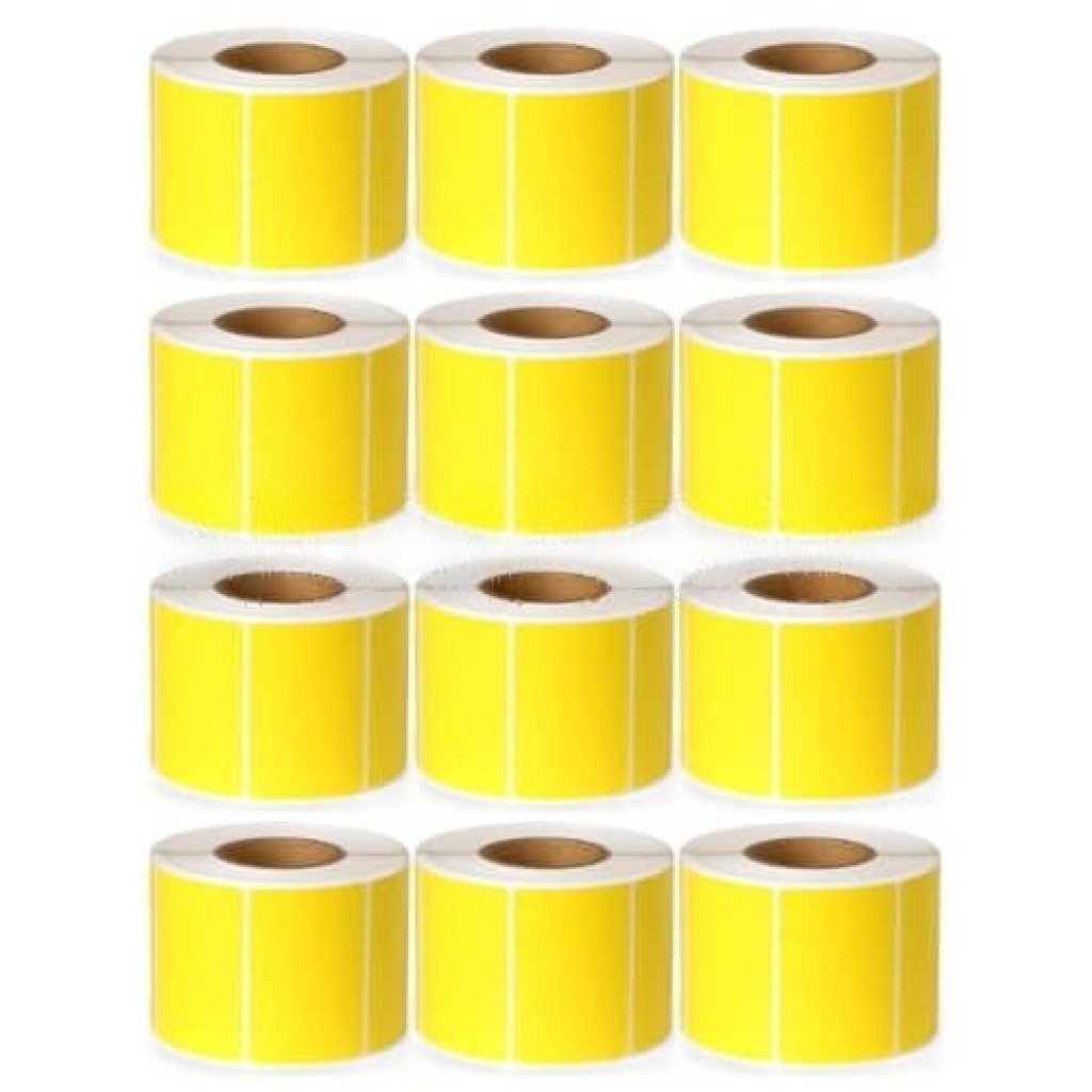 Jenbol Sarı Termal Etiket 40 mm x 60 mm 1000’li Sarım 12’li 5 Adet