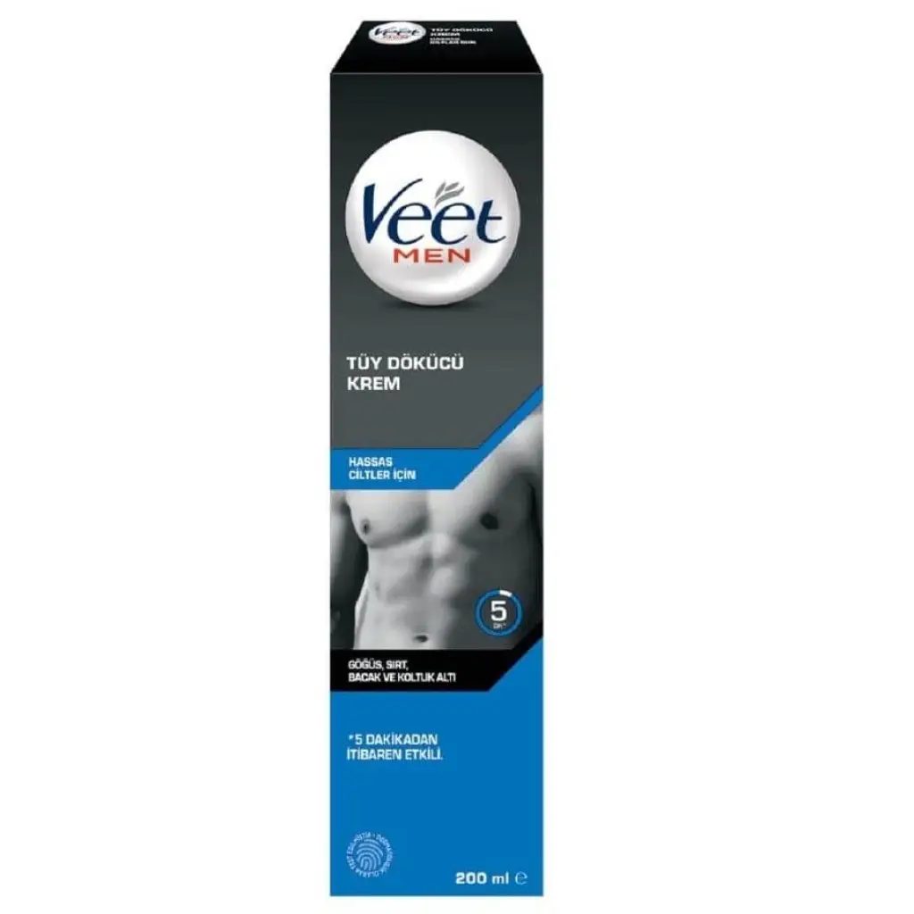 Veet Men Hassas Ciltler İçin Tüy Dökücü Krem 200 ml 10 Adet