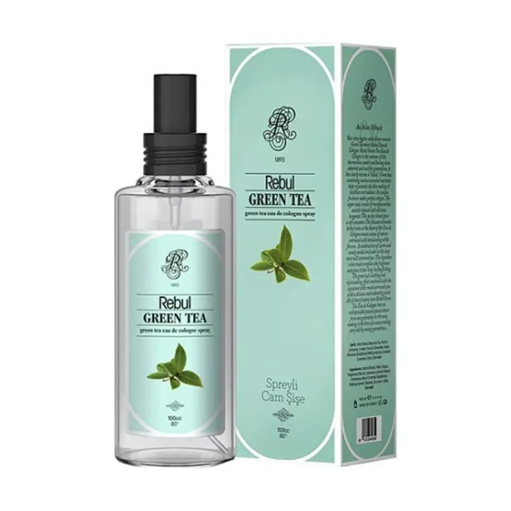 Rebul Green Tea Sprey Kolonya Cam Şişe 100 ml 50 Adet