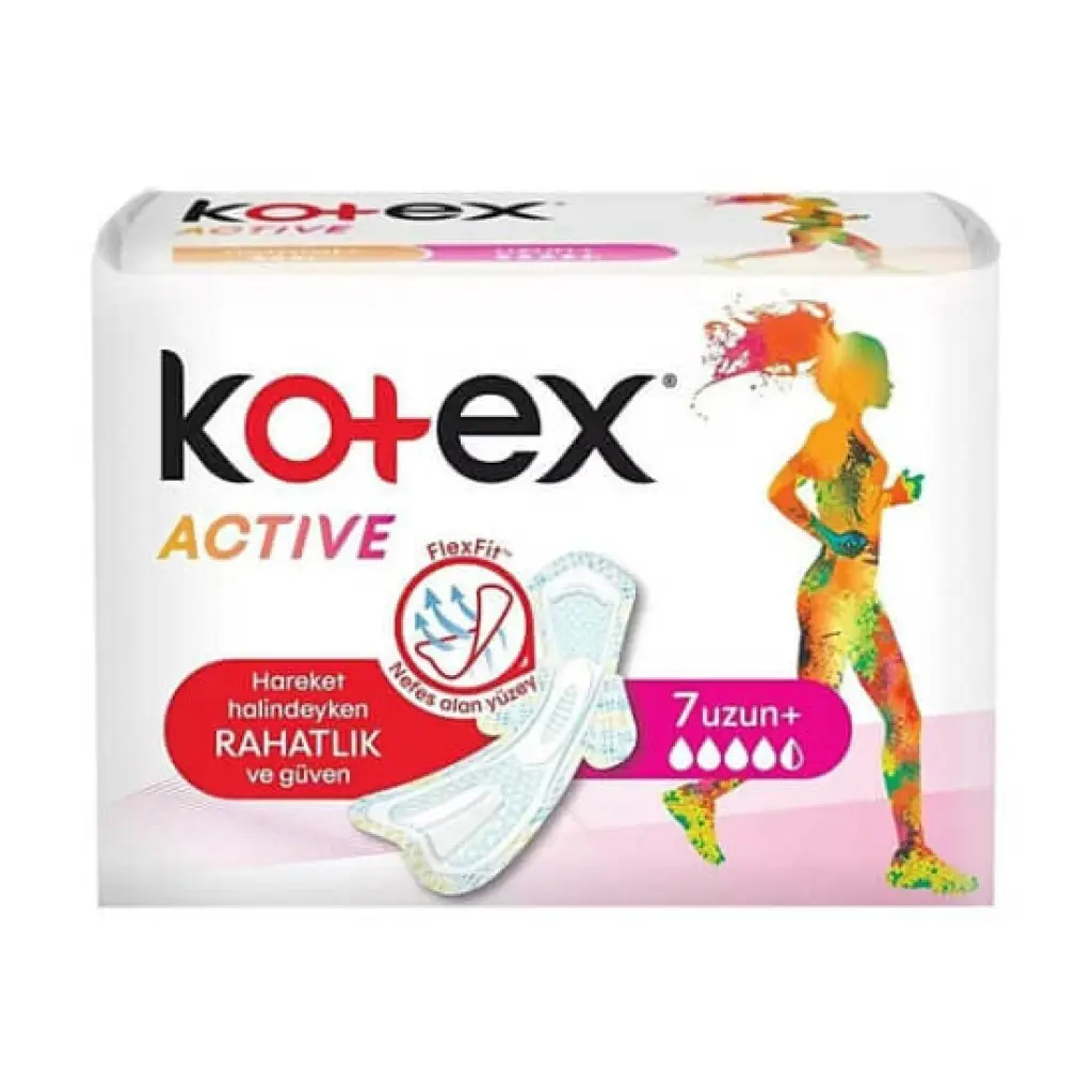 Kotex Activ Plus Uzun Ped 7’li 100 Adet