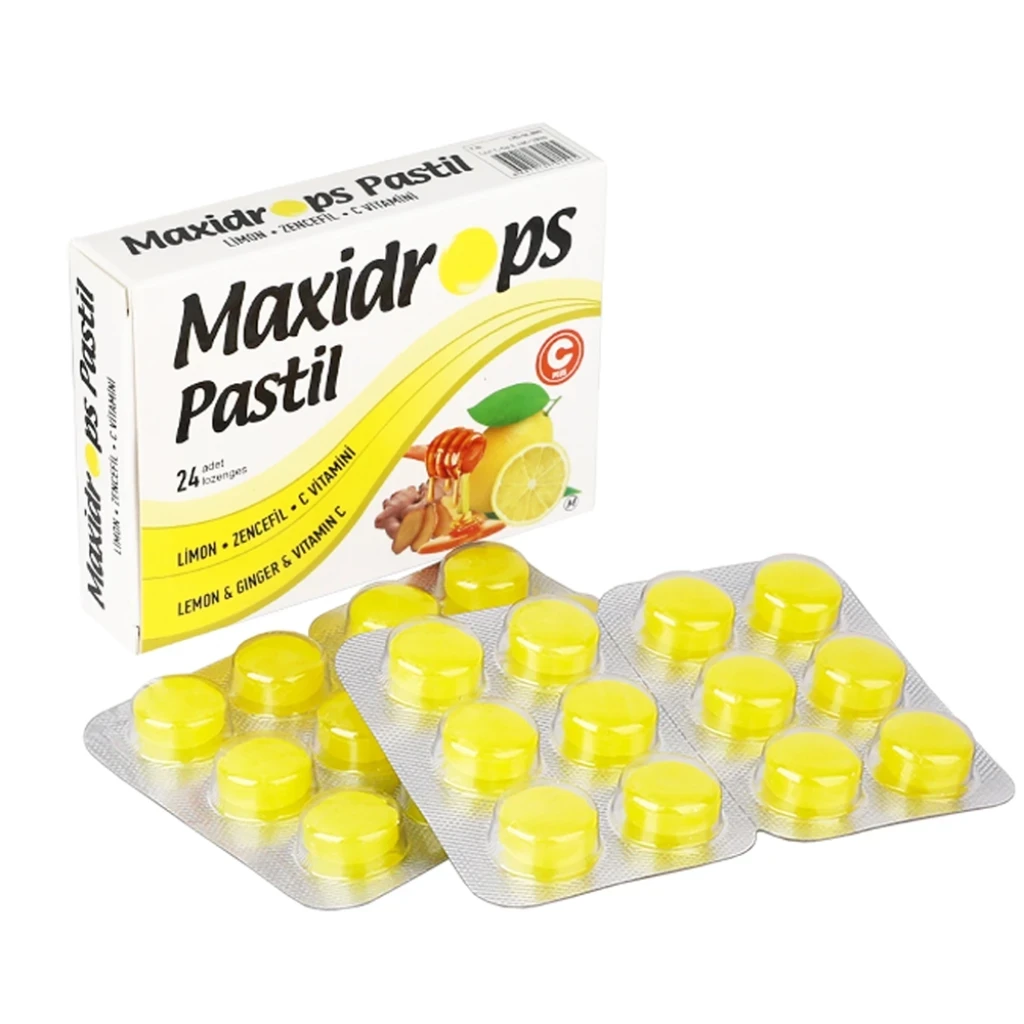 Maxidrops Pastil Bal Limon 24’lü 100 Adet