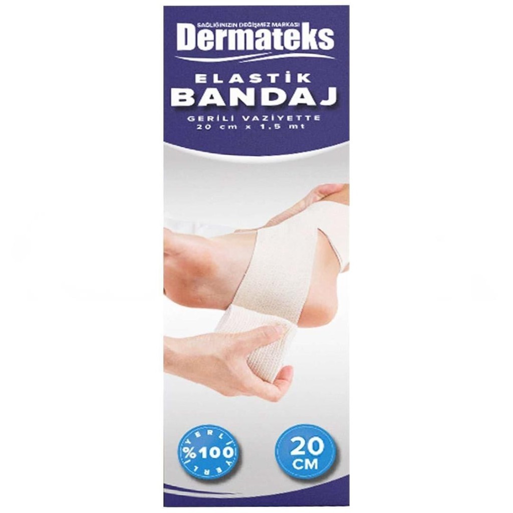 Dermateks Elastik Bandaj 20cm x 1,5m 100 Adet