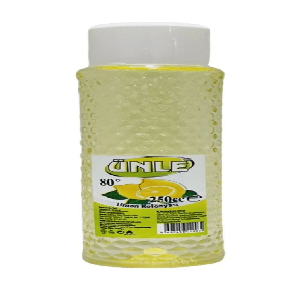 Ünle Limon Pvc Kolonya 250 ml 100 Adet