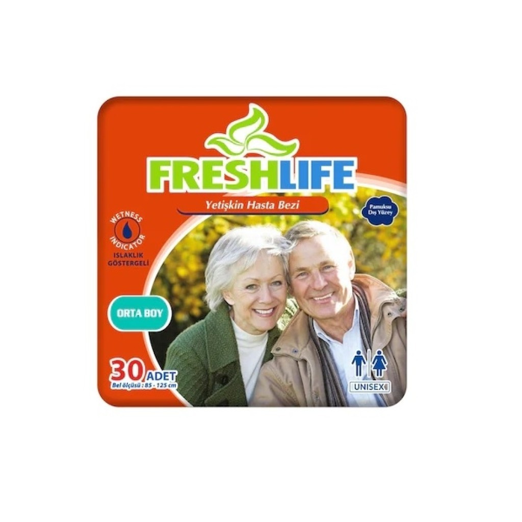 Freshlife Belbantlı Hasta Bezi Islaklık Göstergeli Medium 30 Adet - 10 Paket