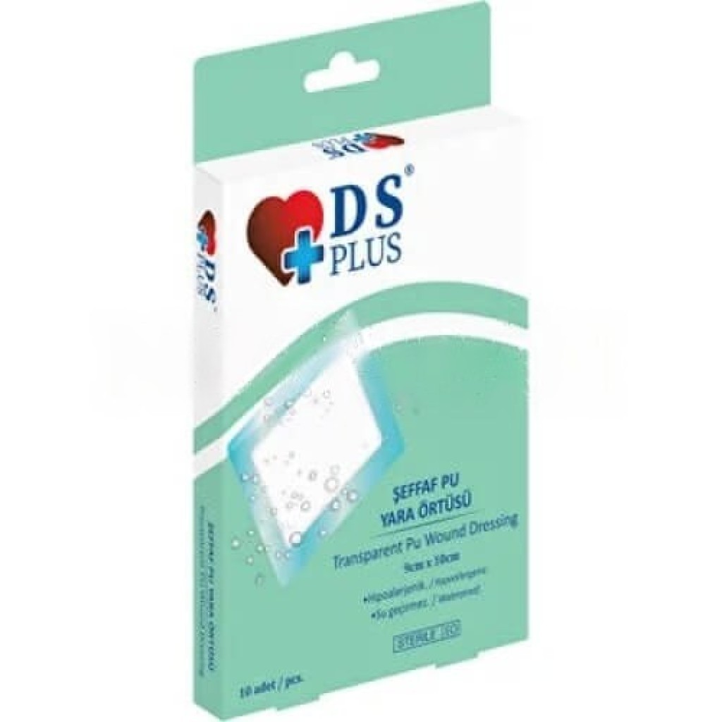 Ds Plus Su Geçirmez Şeffaf Yara Örtüsü 9x10 cm - 25’li 20 Adet