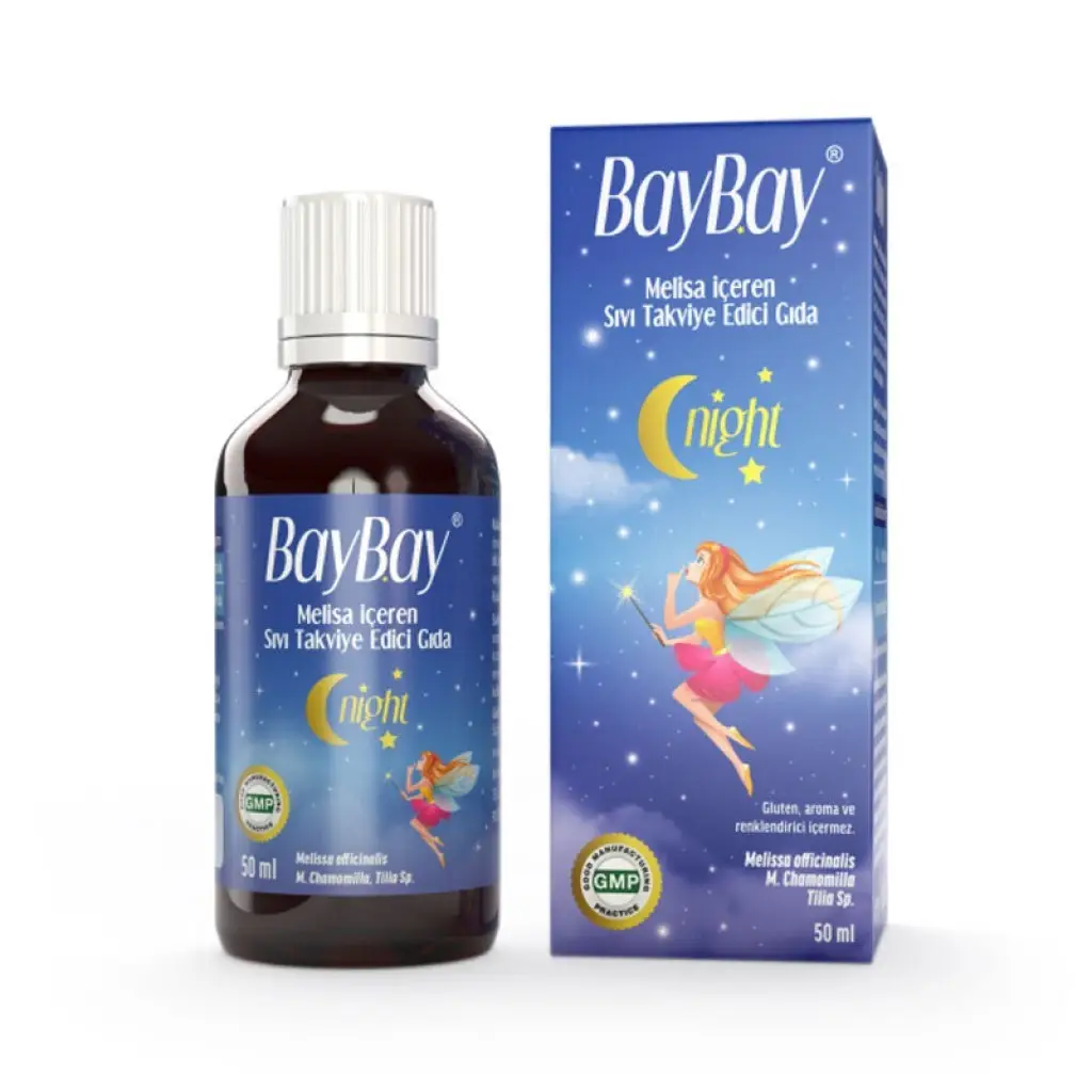 Baybay Night Melisa İçeren Bitkisel Damla 50 ml 20 Adet