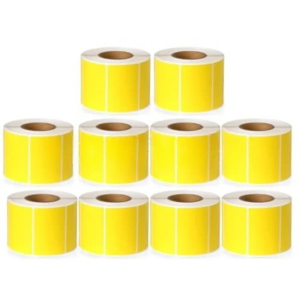 Eczane Etiketi Sarı Zeminli 40mm × 60mm - 10.000 Adet - 5 Paket
