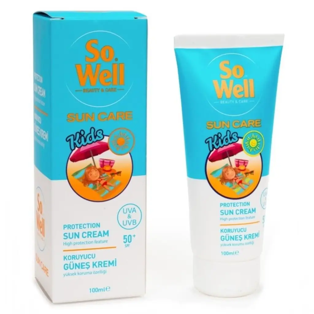 So Well Kids Güneş Kremi SPF50+ 100 ml - 12’li Stant 5 Adet
